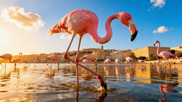 Dove vedere i fenicotteri rosa nella città di Cagliari: l'unico posto in Italia